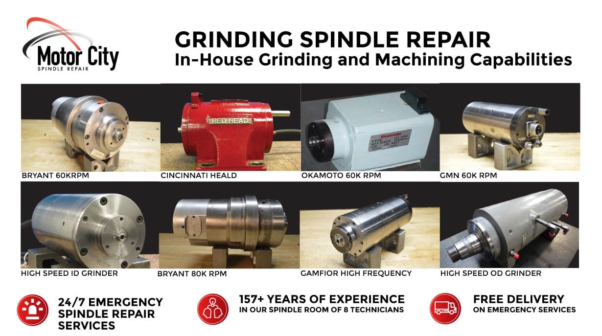 High Speed Grinding Spindle Repair Motor City Spindle Repair