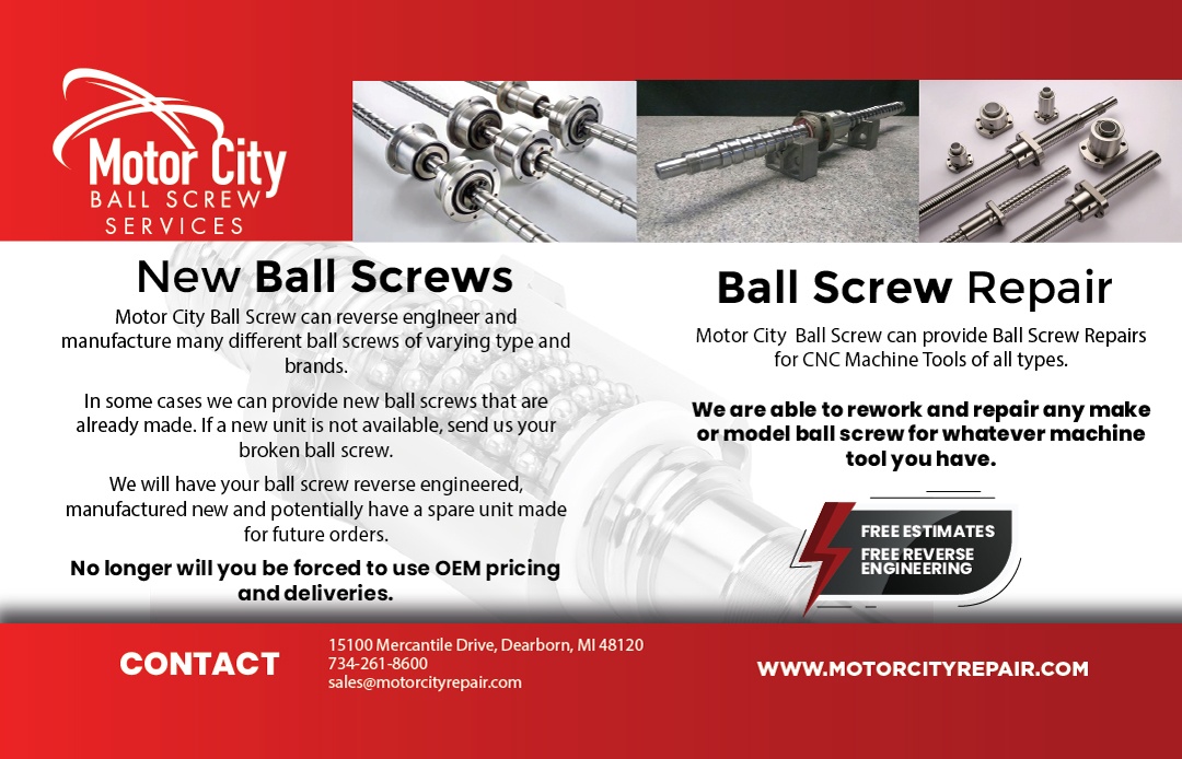 Ball Screw Repair, Reverse Engineering and New Manufacturing